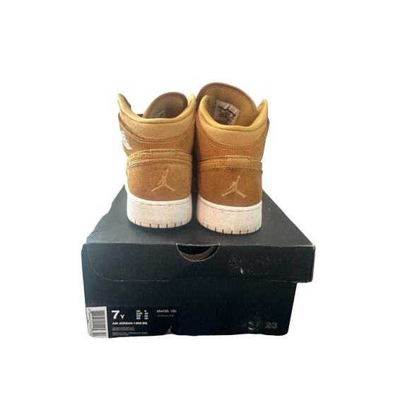 Jordan 1 Mid Golden Harvest Sail GS 7Y - Picture 3 of 4
